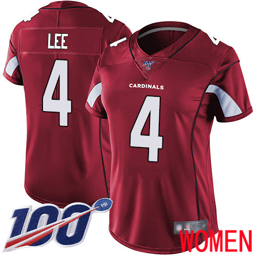 Arizona Cardinals Limited Red Women Andy Lee Home Jersey NFL Football #4 100th Season Vapor Untouchable->arizona cardinals->NFL Jersey